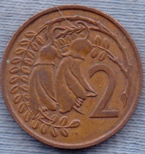 Nueva Zelanda 2 Cents 1967 * Hojas De Kowhai *