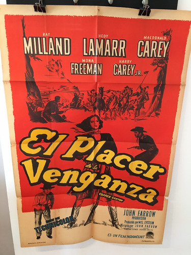 Afiche Original De Cine - El Placer De Venganza