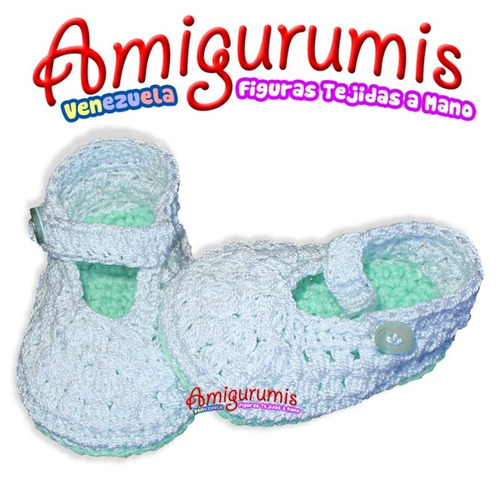 Escarpines Zapatos Bebe Niña Tejido Crochet