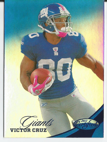 2012 Certified Mirror Blue #75 Victor Cruz /100 Wr Giants