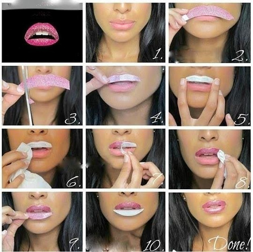 3 Lamina Labial Tattoo Rumba Cotillon Fiesta Hora Loca