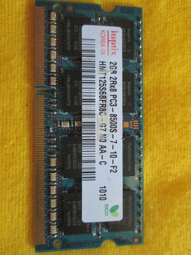 Memoria Notebook 2gb Ddr3