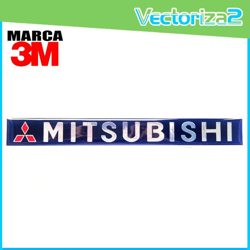 Emblema Mitsubishi Montero Dakar Cromo Relieve Porta Placas