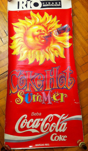 Cartel Poster Coca Cola Coke Hot Summer 1995 Vinilico Brasil