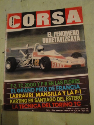 Corsa 843 Tornado Formula 1 2 3 Datsun 280 Tc2000 Larrauri