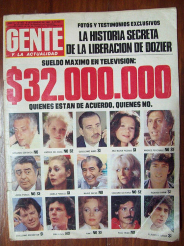 Gente 863 4/2/82 Dozier A M Campoy E Sala C Rodrigo Menotti