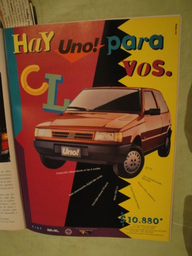 Publicidad Fiat Uno Año 1995