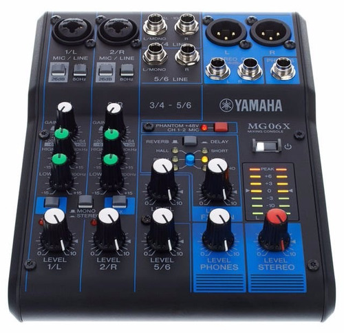 Yamaha Mg06x Consola Mixer Sonido 6 Canales Con Efectos.