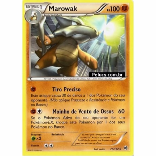 Marowak - Pokémon Físico Raro - 78/162 - Xy Turbo Revolução!