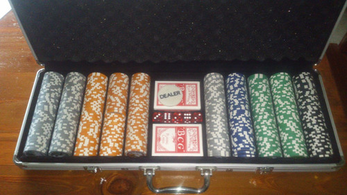 Fichero Poker Maletin Aluminio 500 Fichas Homologadas Kit