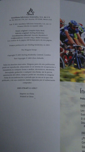El Libro De La Bicicleta, Chris Sidwells, Edit Altea.