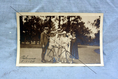 Antigua Fotografia Familia De Paseo En Palermo 1920