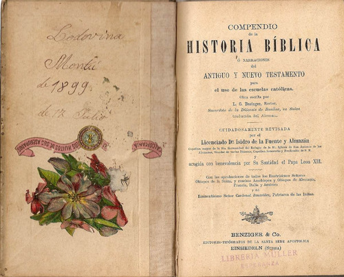 Compendio De Historia Biblica - Benziger & Co.