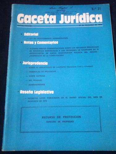 Gaceta Juridica N° 31 30 De Diciembre De 1979