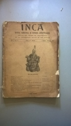 Inca. Estudios Antropologicos - Tello - 1923