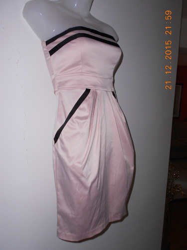 Bello Vestido Straple De Fiesta Importado Talla S