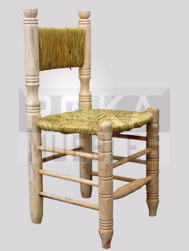 Silla De Junco Y Madera Reforzada Roka