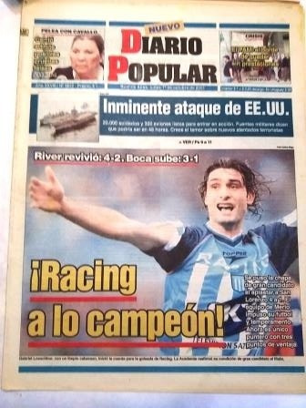 Racing Futuro Campeon 2001 4 A 1 San Lorenzo Nancy Guerrero (Usado)