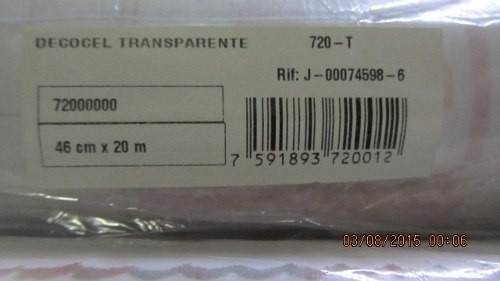Imagen 3 de 6 de Papel Contact Transparente Rollo 20 Metros X 46 Cms