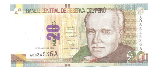 Peru Sin Circular 20 Nuevos Soles 2009 P 183 S/c Novedad