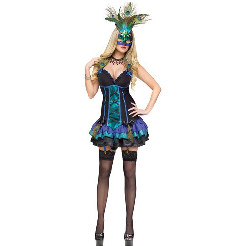 Disfraz De Pavo Real Sexy Para Mujer Talla: M Halloween