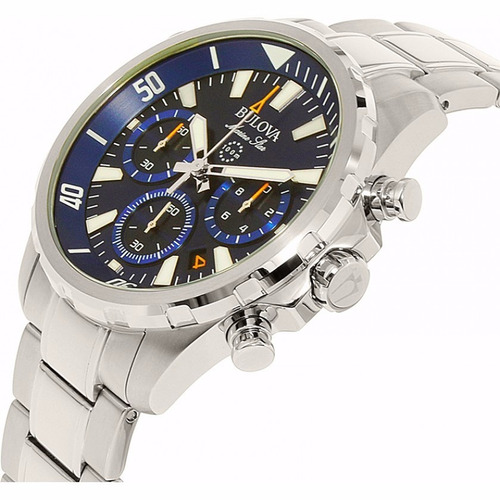 Imagen 4 de 9 de Reloj Bulova Hombre Marine Star 96b256 Cronografo Oficial