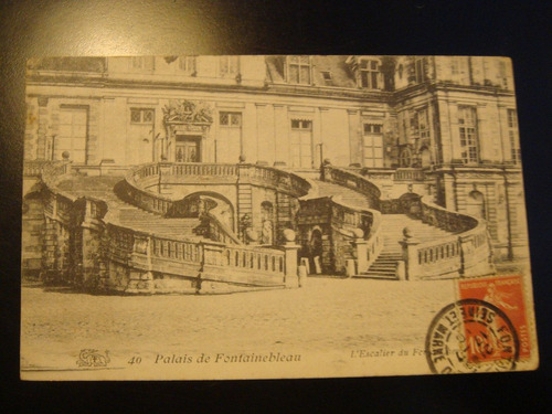 Postal Palais De Fontainebleau Francia