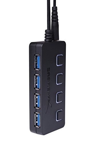 Sabrent De 4 Puertos Usb 3.0 Hub Con Interruptores De Alimen