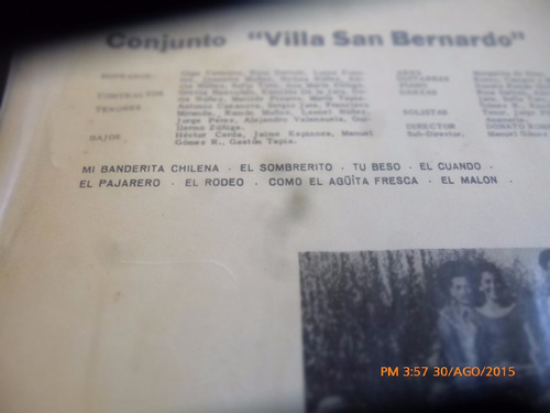 Vinilo Lp De Conjunto Villa San Bernardo (u1285