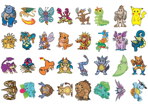 Imagem 1 de 1 de Tatuagem Temporária Mod 20 - Pokémon