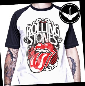 Camiseta Raglan Rolling Stones Ou Baby Look Rock Banda