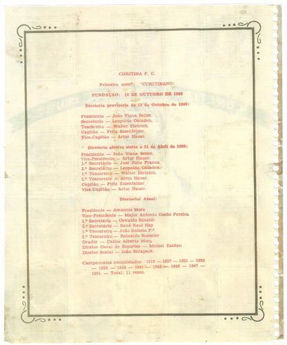 Álbum De Figurinha Digitalizado Campeonat Paranaense De 1952