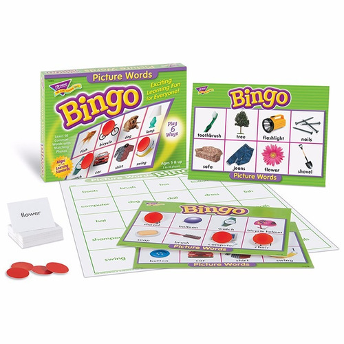 Bingo Picture Words Palabras En Ingles Trend Loteria T-6063