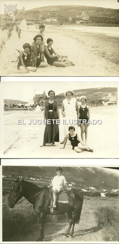 Pu02 Lote X 5 Fotos Piriapolis Dec 1920 Y 1930 Uruguay Playa