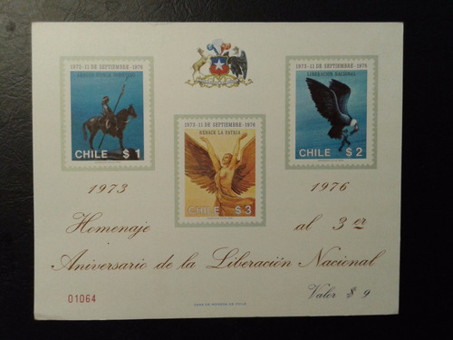 Block Souvenir Chile: Homenaje 3er Aniversario Liberación N