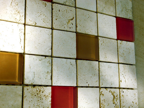 Imagen 5 de 8 de Malla, Panel Ptv Travertino Venecita Vidrio - Forma Y Diseño
