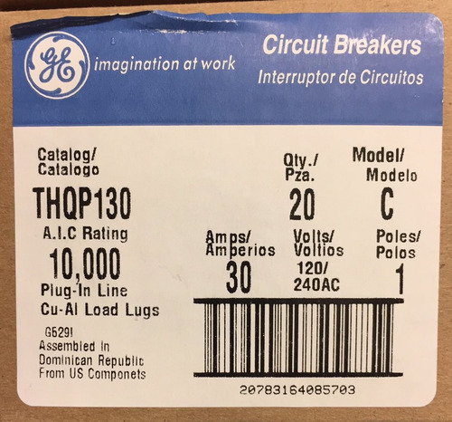 Imagen 4 de 4 de Pastilla Eléctrica General Electric Thqp 130