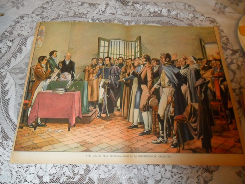 Laminas Escolares Billiken -9 De Julio 1816-ideal Enmarcar