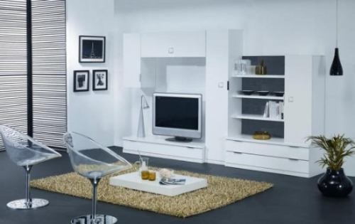 Modulo Mesa Lcd Led Vajillero Repisa Colgantes Estantes.