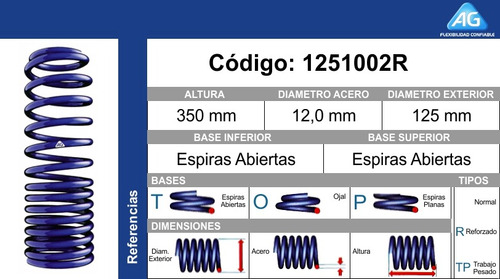 Juego Espirales Vw Passat 81/85 Trasero Reforzado Ag