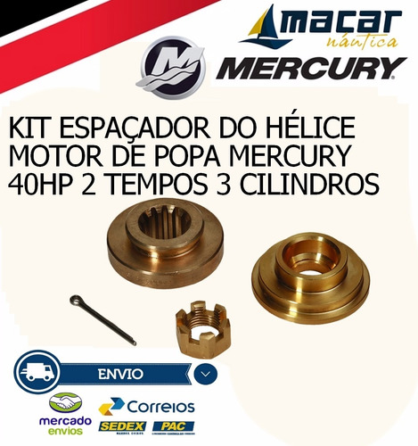 Encosto Espaçador Helice Motor Popa Mercury 40hp 3 Cilindros