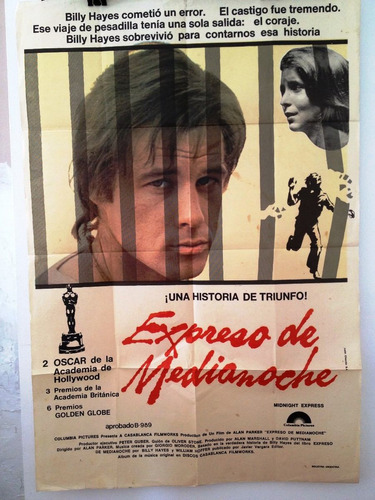 Afiche De Cine Original - Expreso De Media Noche