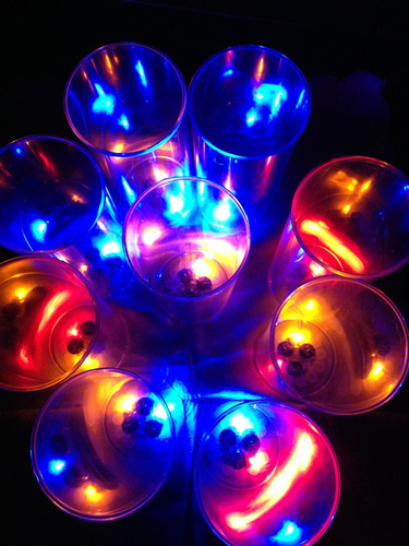 85 Vasos Trago Largo Luminosos 3 Led C/u