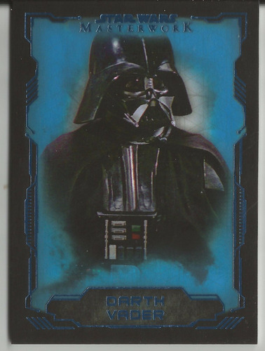 2016 Topps Star Wars Masterwork #58 Darth Vader Blue Metal