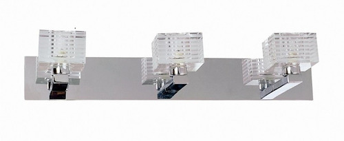 Promo Aplique Baño 3 Luces  Cubos Cristal Baño Led