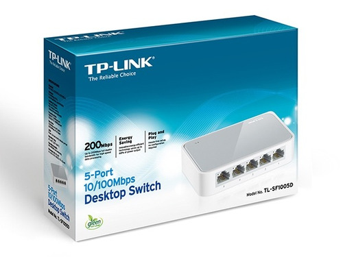 Switch 5 Puertos Tp-link Tl-sf1005d 10/100 Mbps 5 Bocas