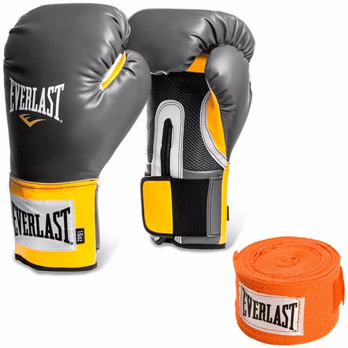 Combo Everlast Guantes Pro Style + Blíster Vendas Amarillo