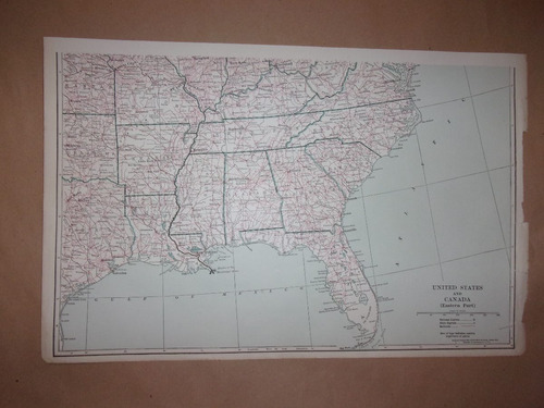 Mapa Estados Unidos Y Canada Parte Este En 2 Partes De 1930