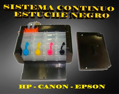 Sistema Continuo Lleno Full Tinta Hp Canon Caja Negra