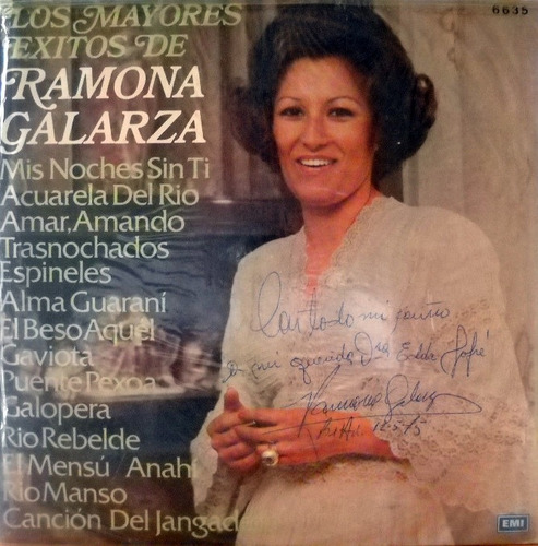 Ramona Galarza - Los Mejores Exitos - Autografiado Lp Vinilo